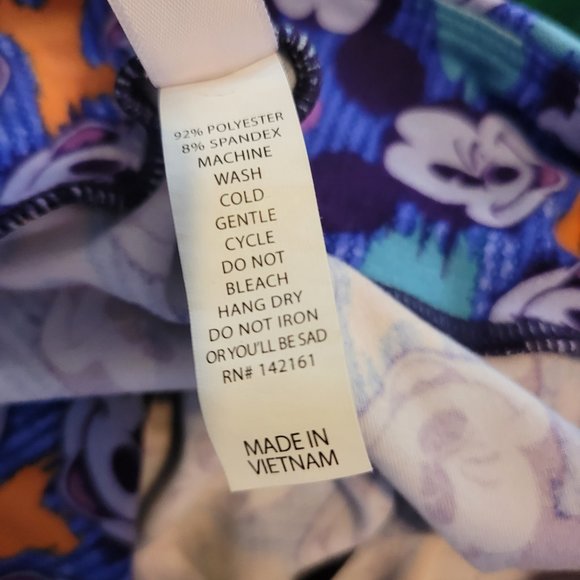 LulaRoe Mickey Mouse Multicolored Leggings One Size - Picture 5 of 5